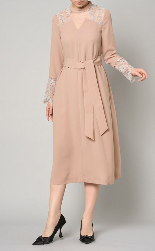 ハイネックレースワンピース