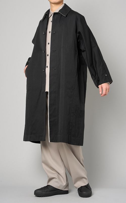 コットンヘンプステンカラーコート