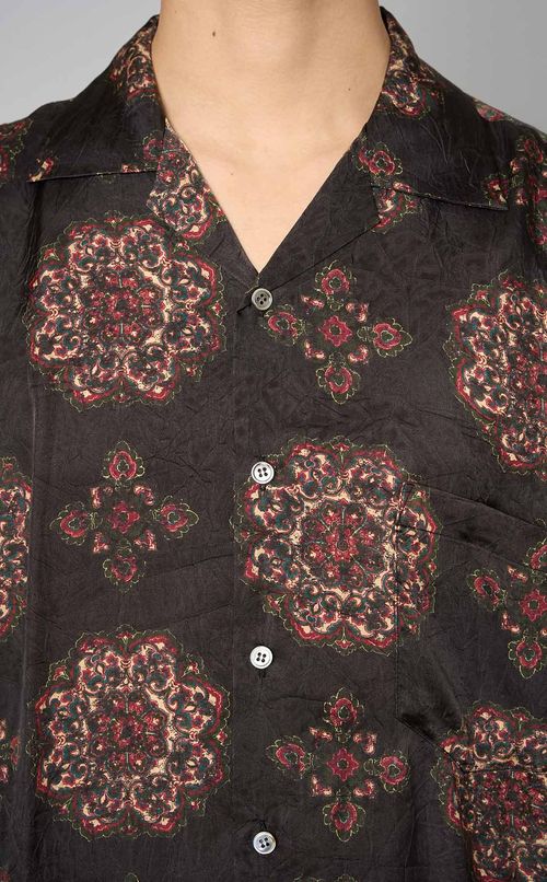 プリント柄オープンシャツ