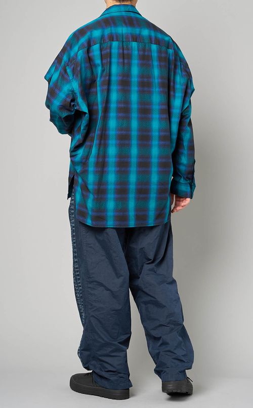 ミックスレイヤードチェックシャツ