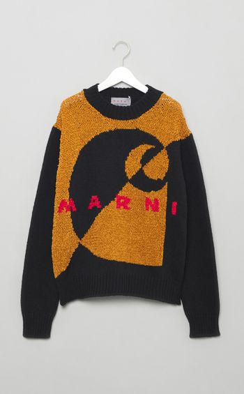 ロゴクルーネックニットプルオーバー