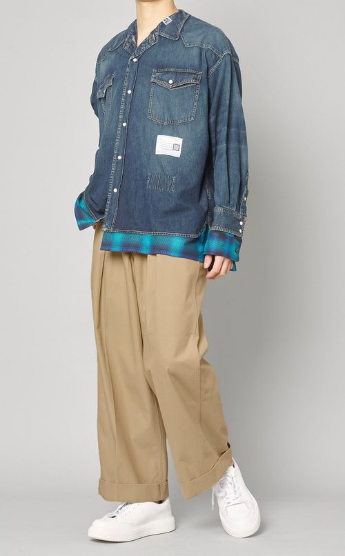 カーキワイドパンツ