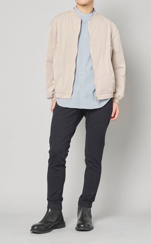 レーヨンノーカラーシャツ