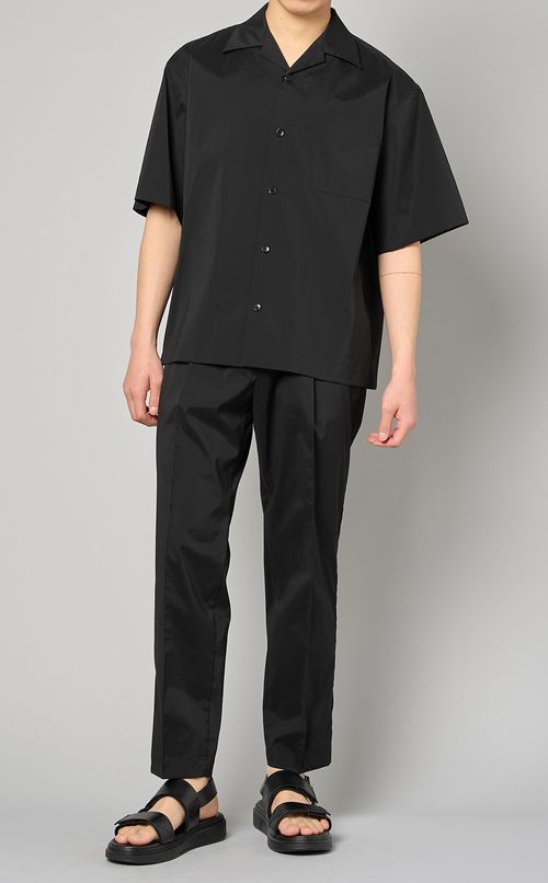 オープンカラー半袖シャツ