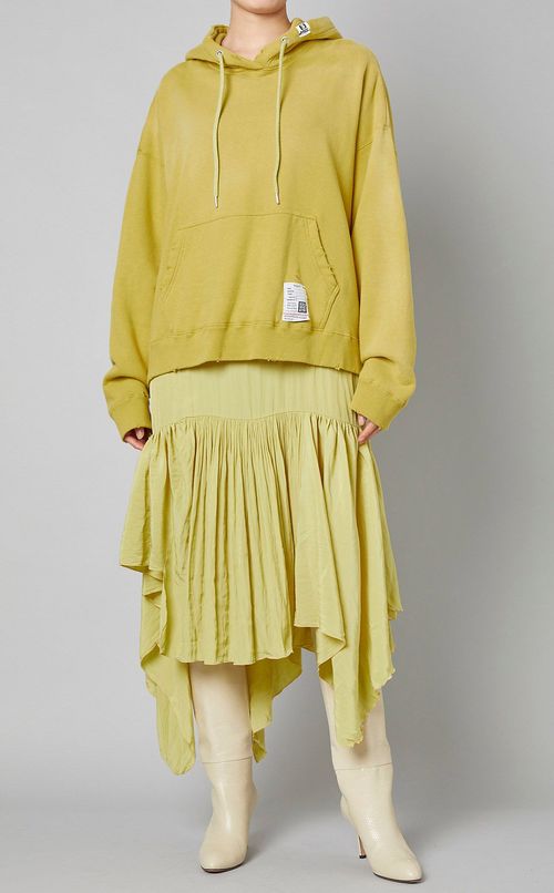 コンビネーションフーディワンピース