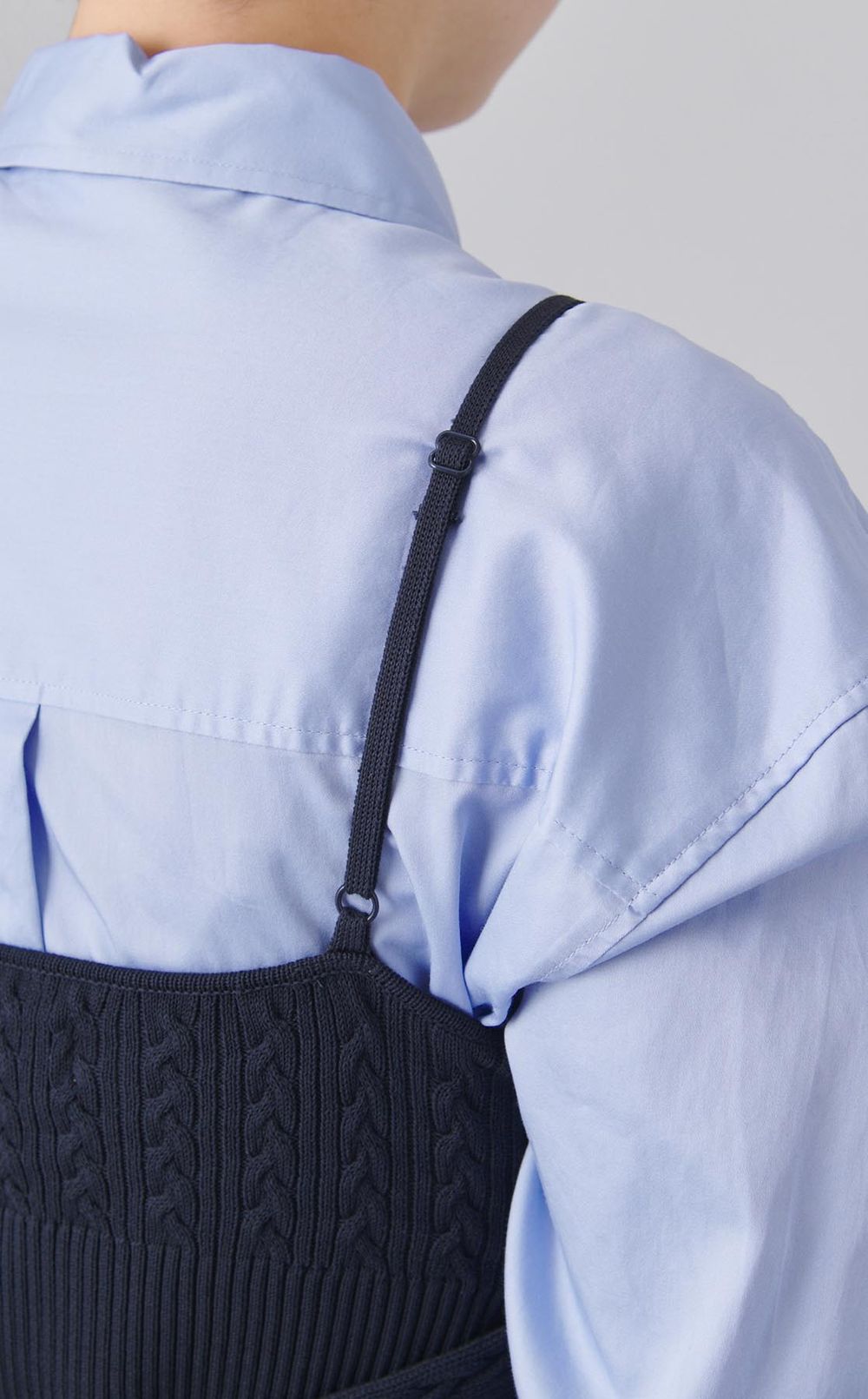 ニットビスチェレイヤードシャツ