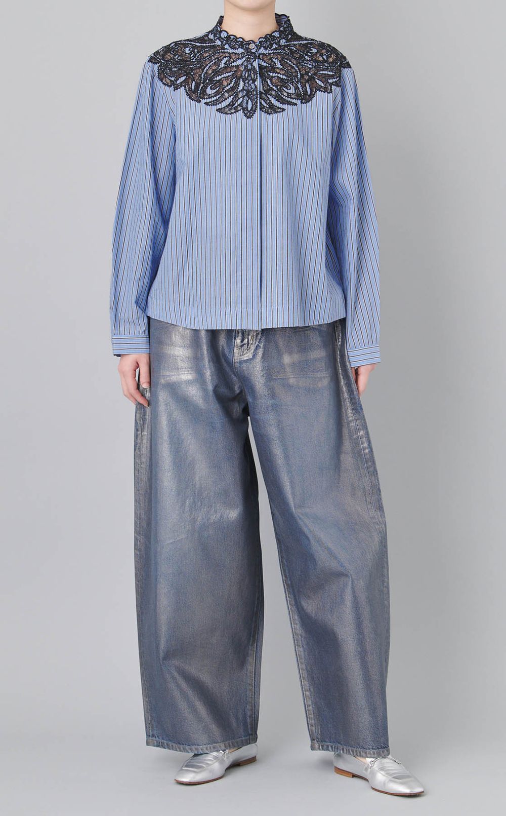 ハイウエストバルーンデニムパンツ