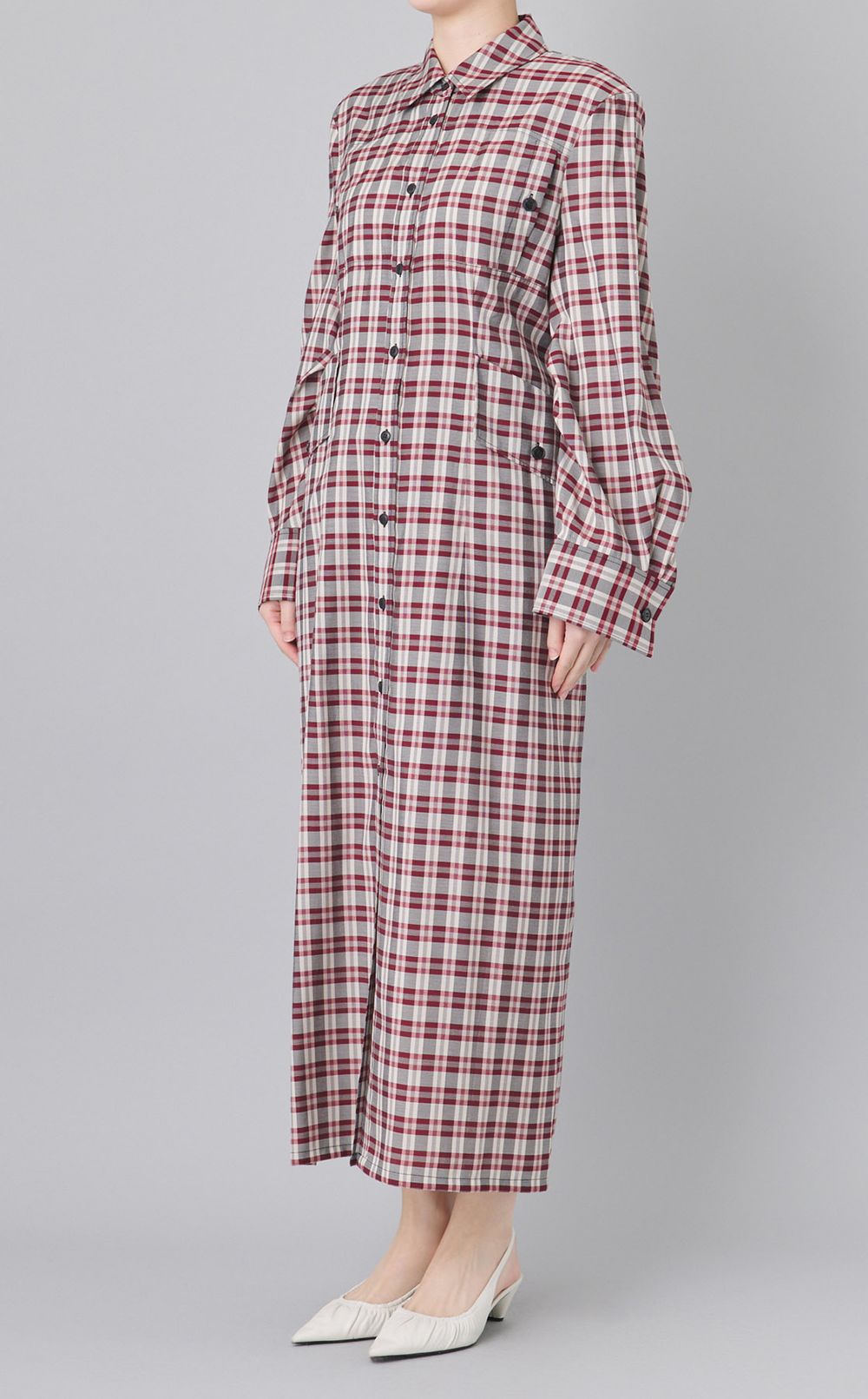 チェックシャツワンピース