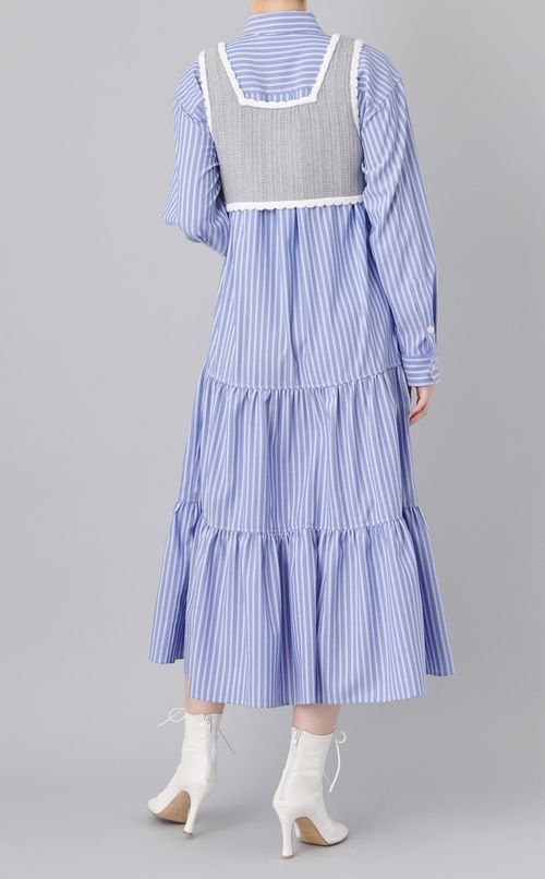 ベストレイヤードシャツワンピース