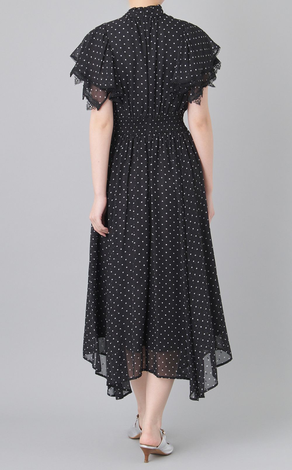 ハートドットプリントワンピース