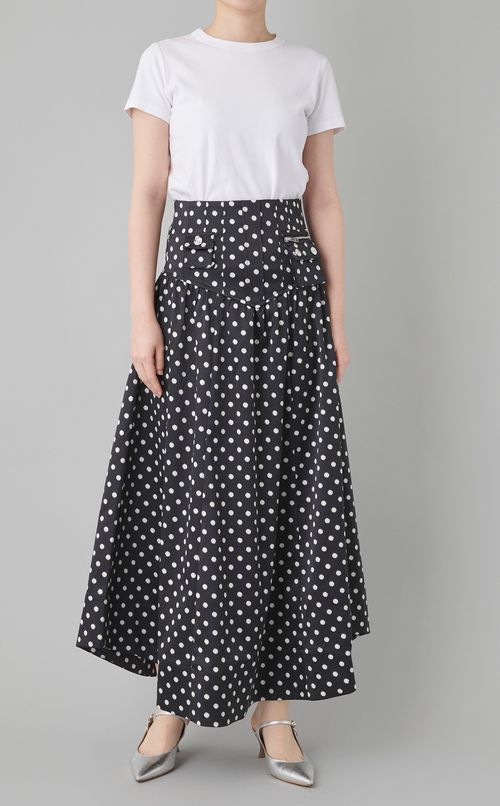 ドットプリントコルセットスカート