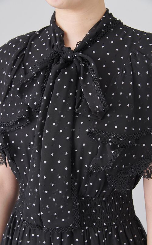 ハートドットプリントワンピース