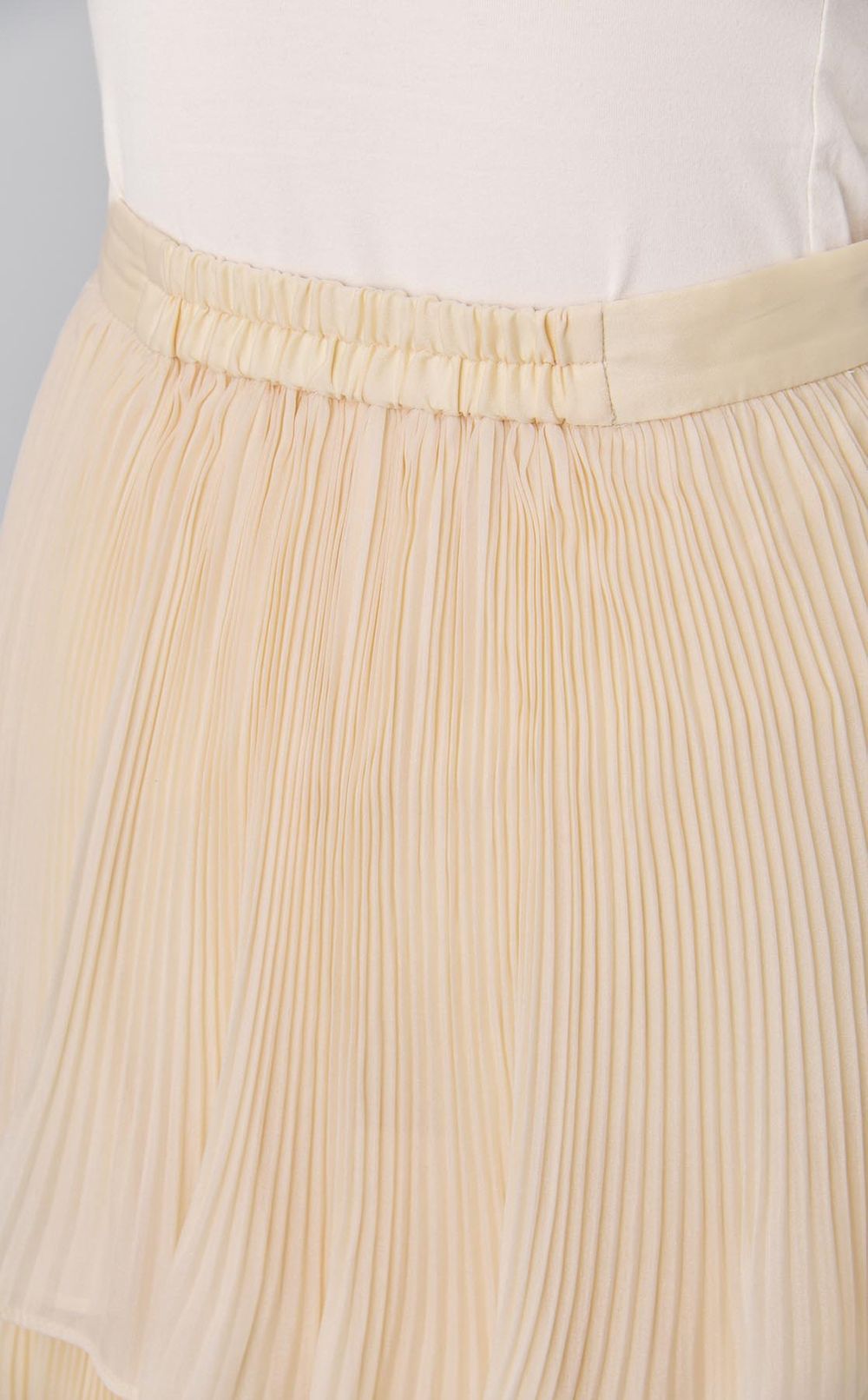 ティアードシアープリーツスカート