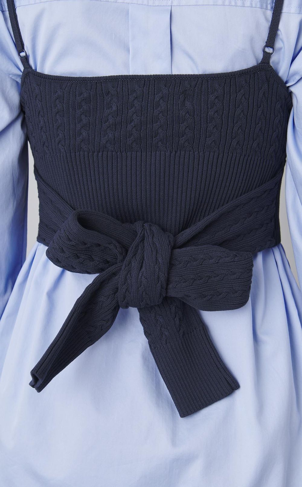 ニットビスチェレイヤードシャツ