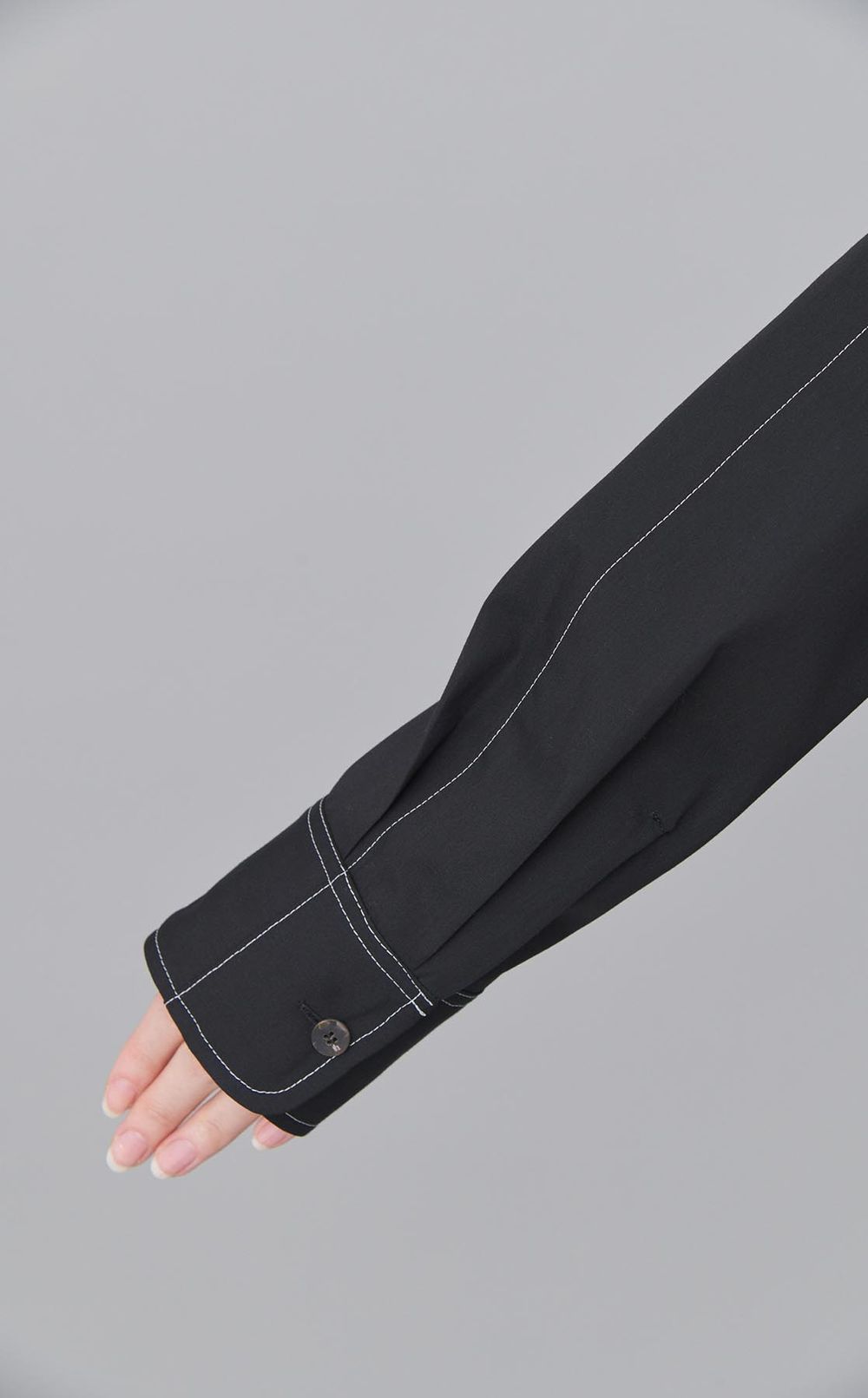 コットンVネックシャツワンピース