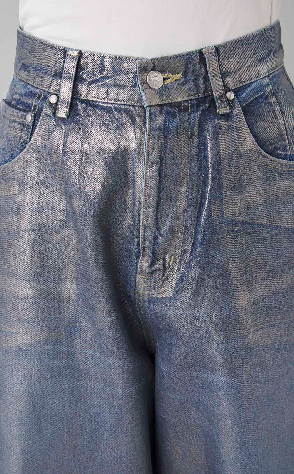 ハイウエストバルーンデニムパンツ