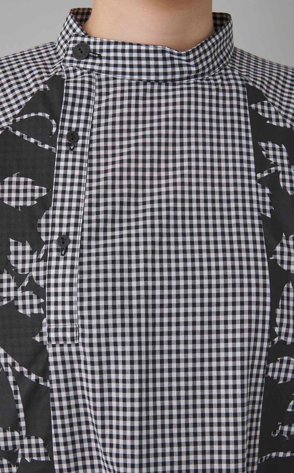 フラワーチェックボリュームワンピース