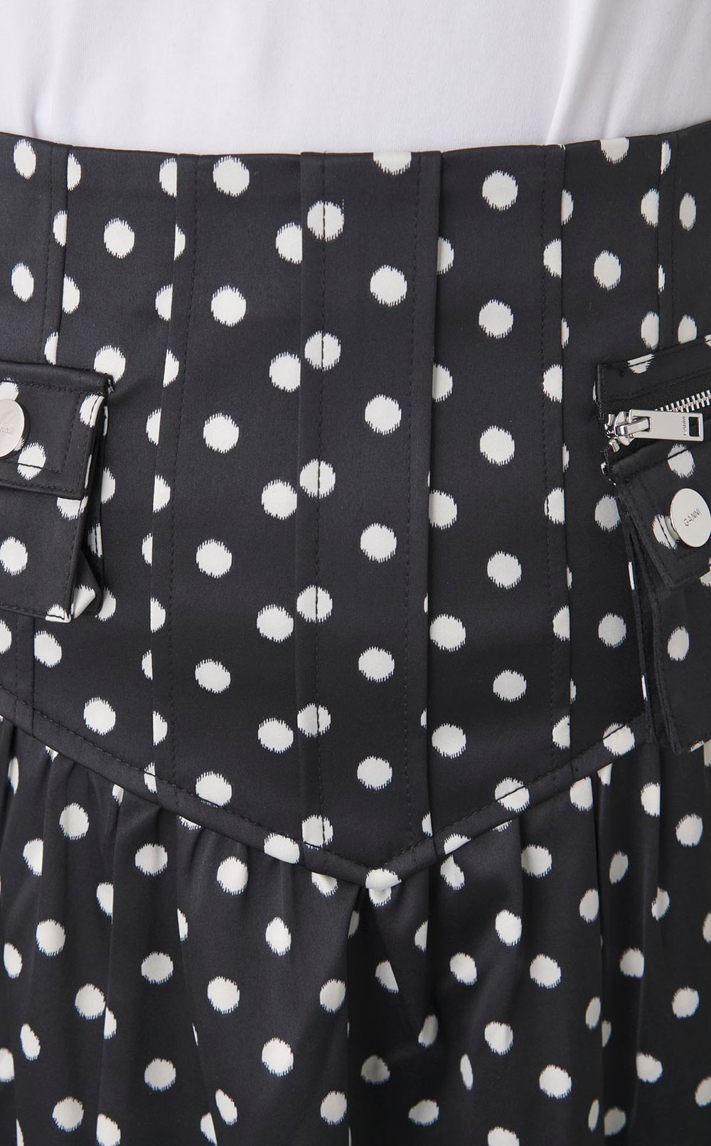 ドットプリントコルセットスカート