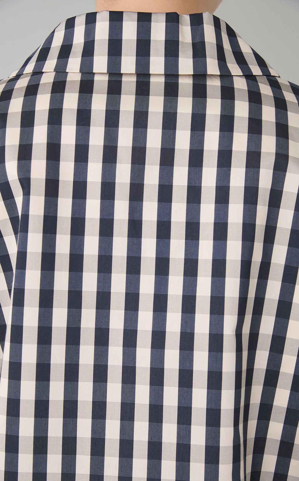 ギンガムチェックナイロンブルゾン