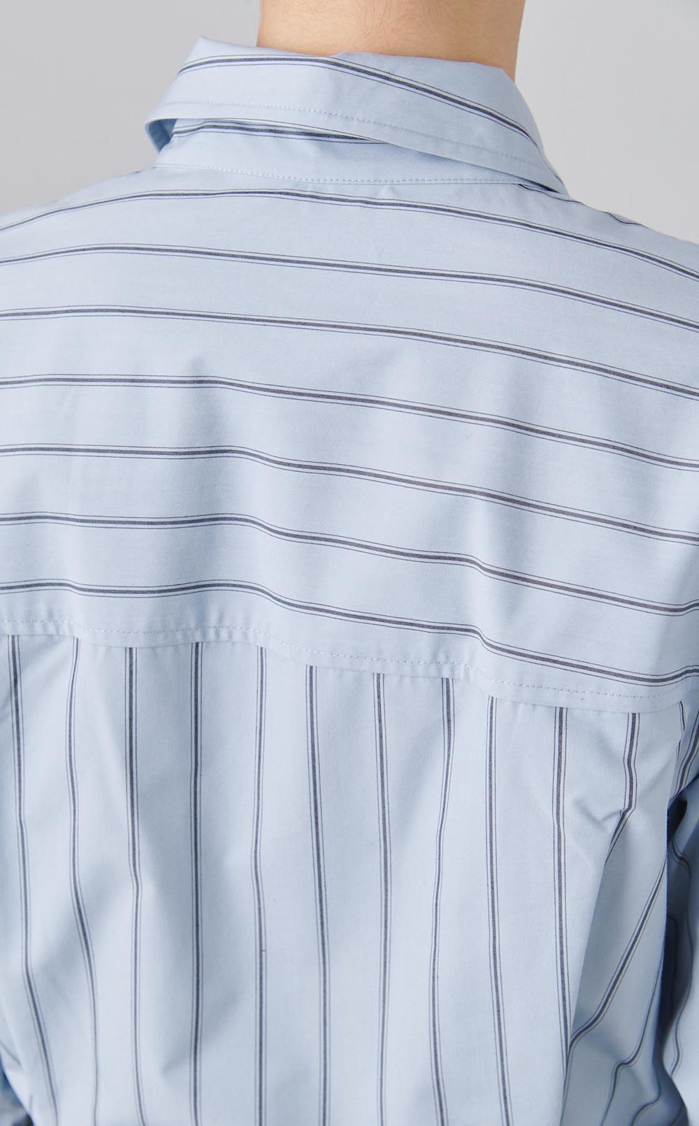 コットンストライプコンバインワンピース