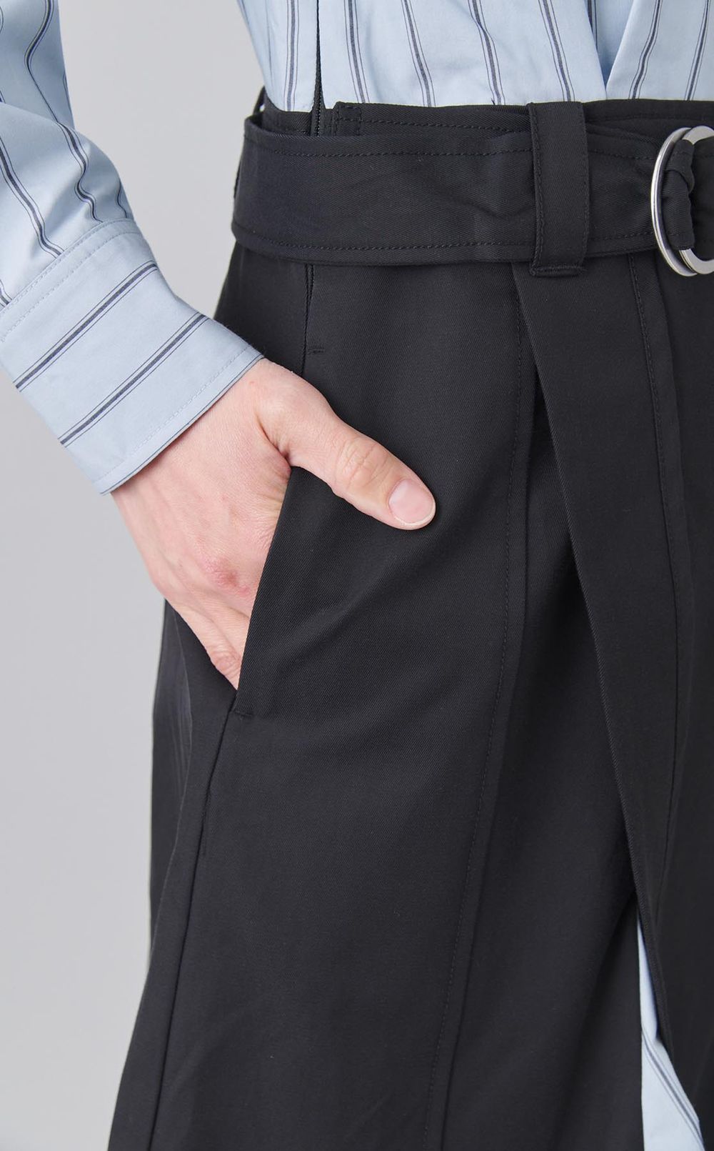 コットンストライプコンバインワンピース