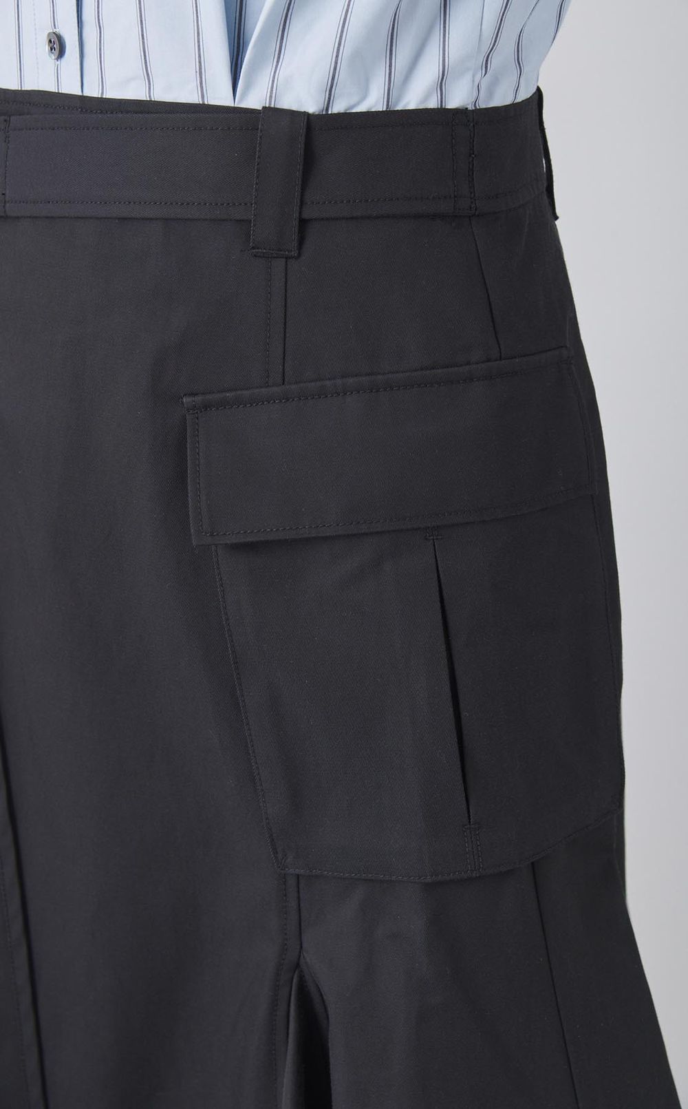 コットンストライプコンバインワンピース