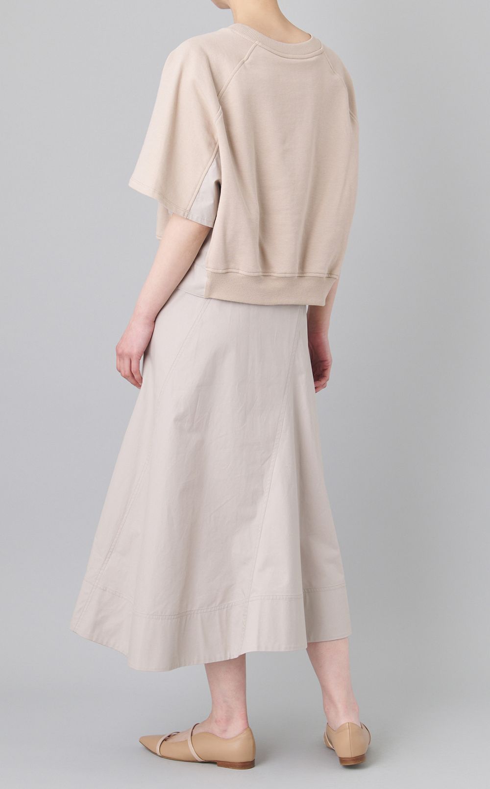 ハーフスリーブスウェットコンビワンピース