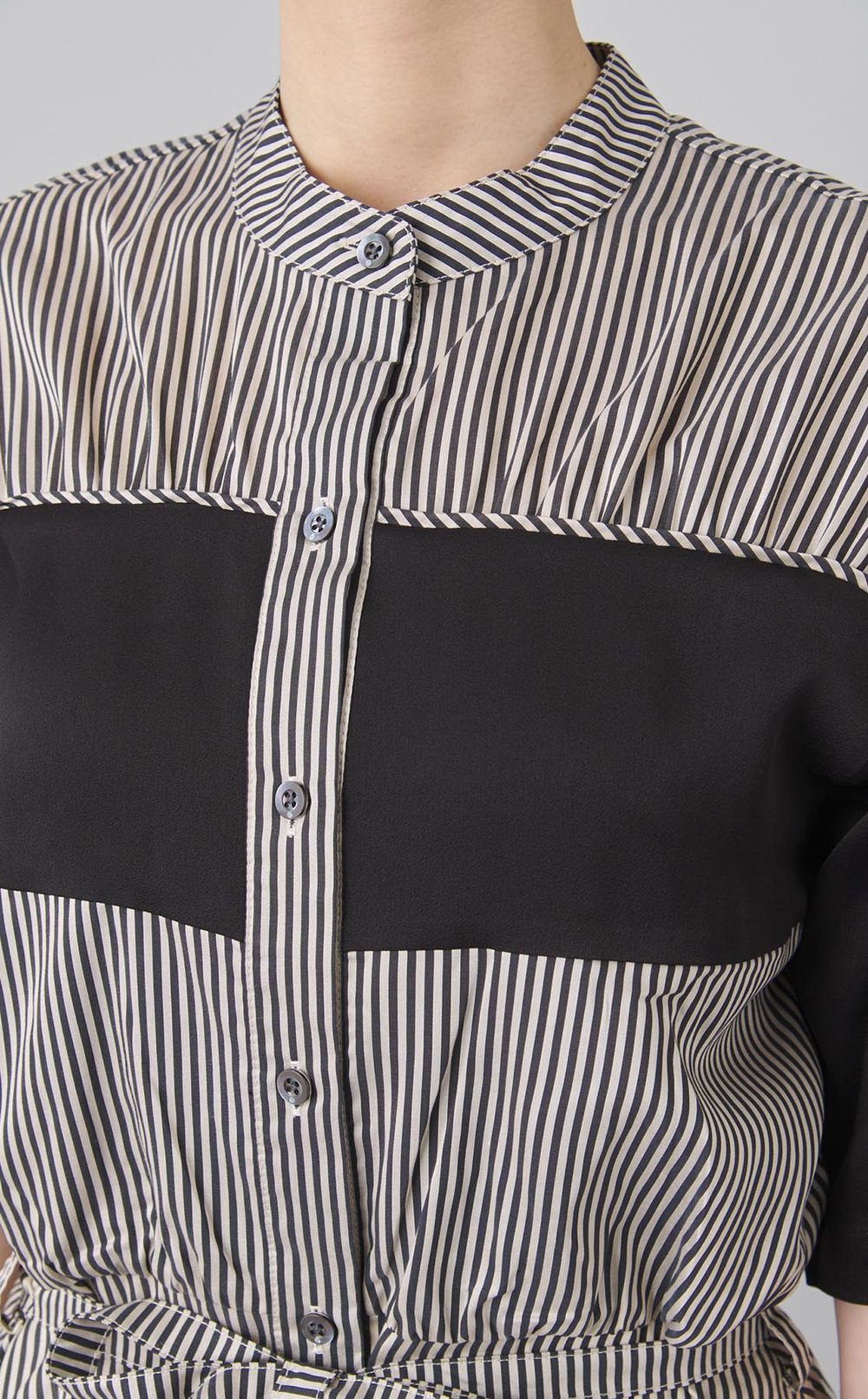 ストライプバンドカラーワンピース