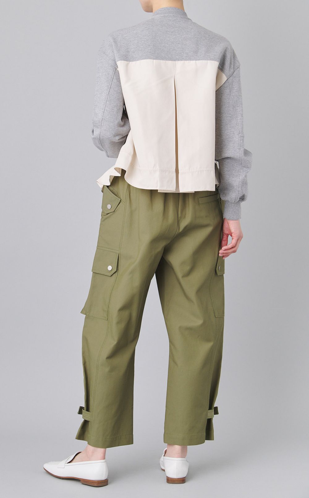 切替スウェットハイネックブルゾン