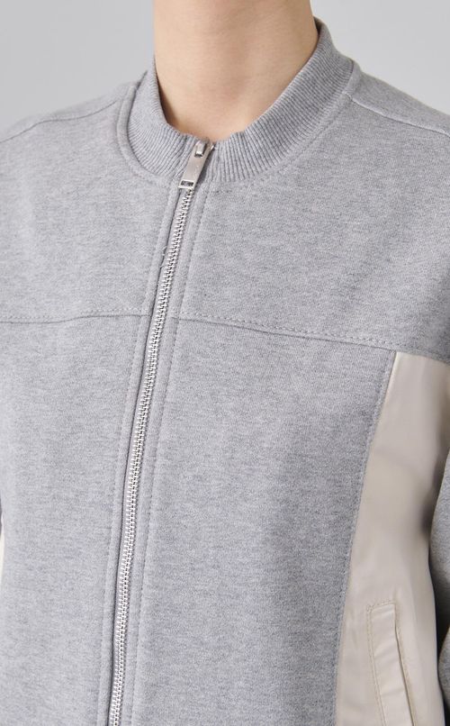 切替スウェットハイネックブルゾン