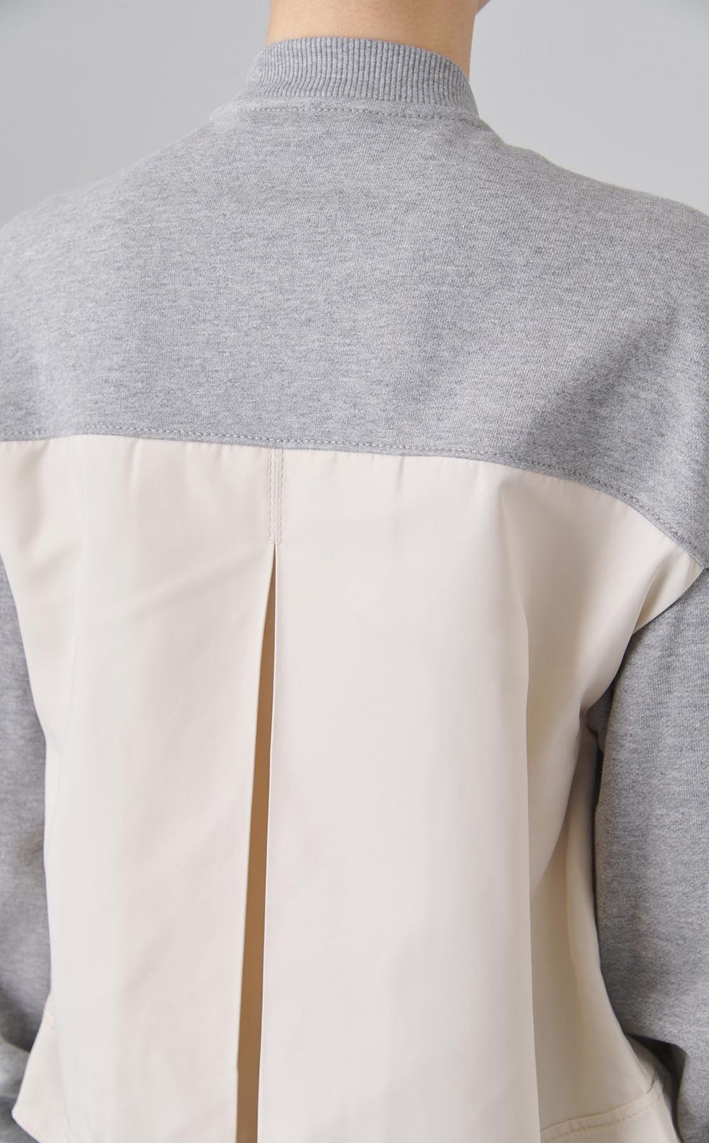 切替スウェットハイネックブルゾン