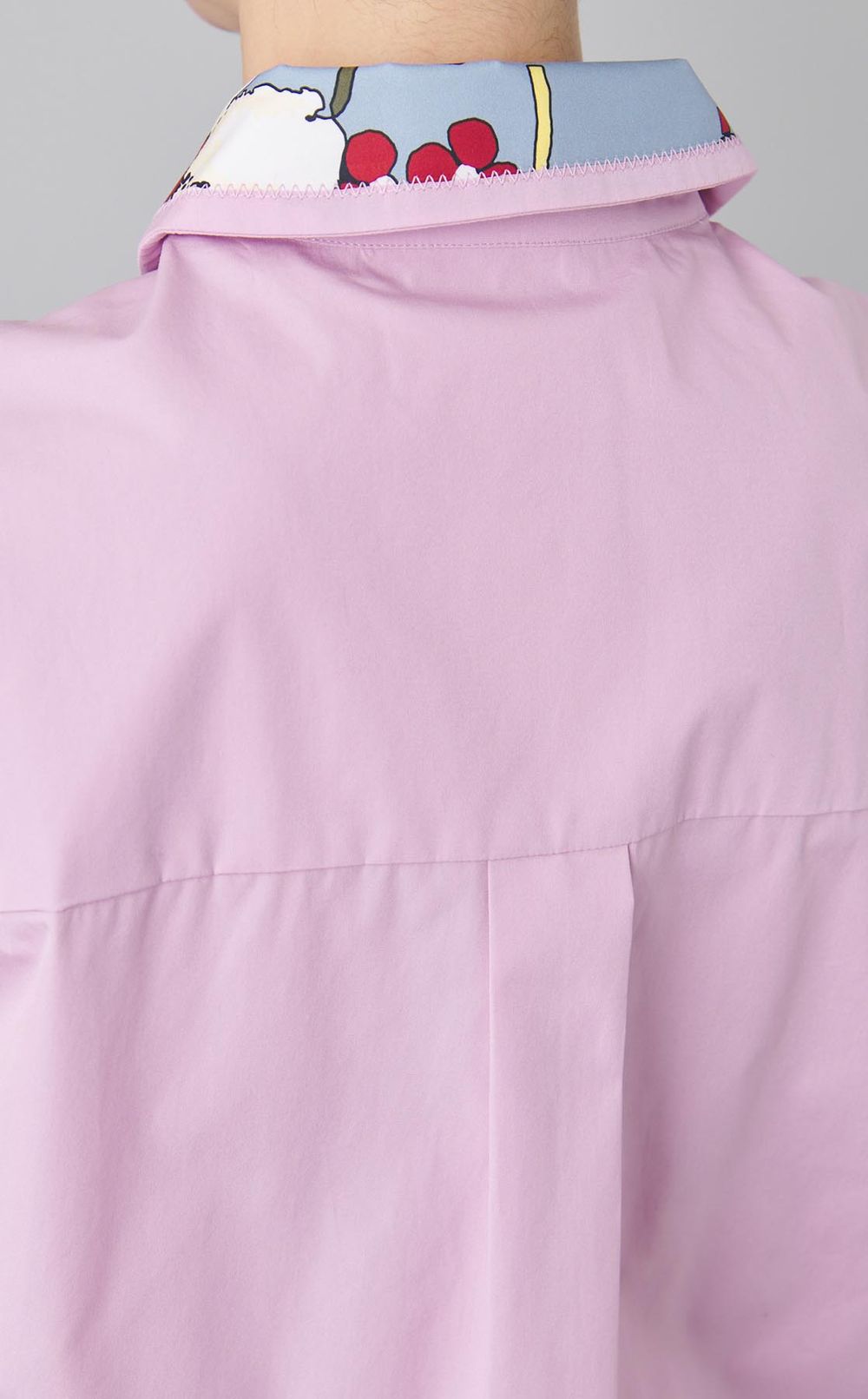 プリント切替コットンブラウス