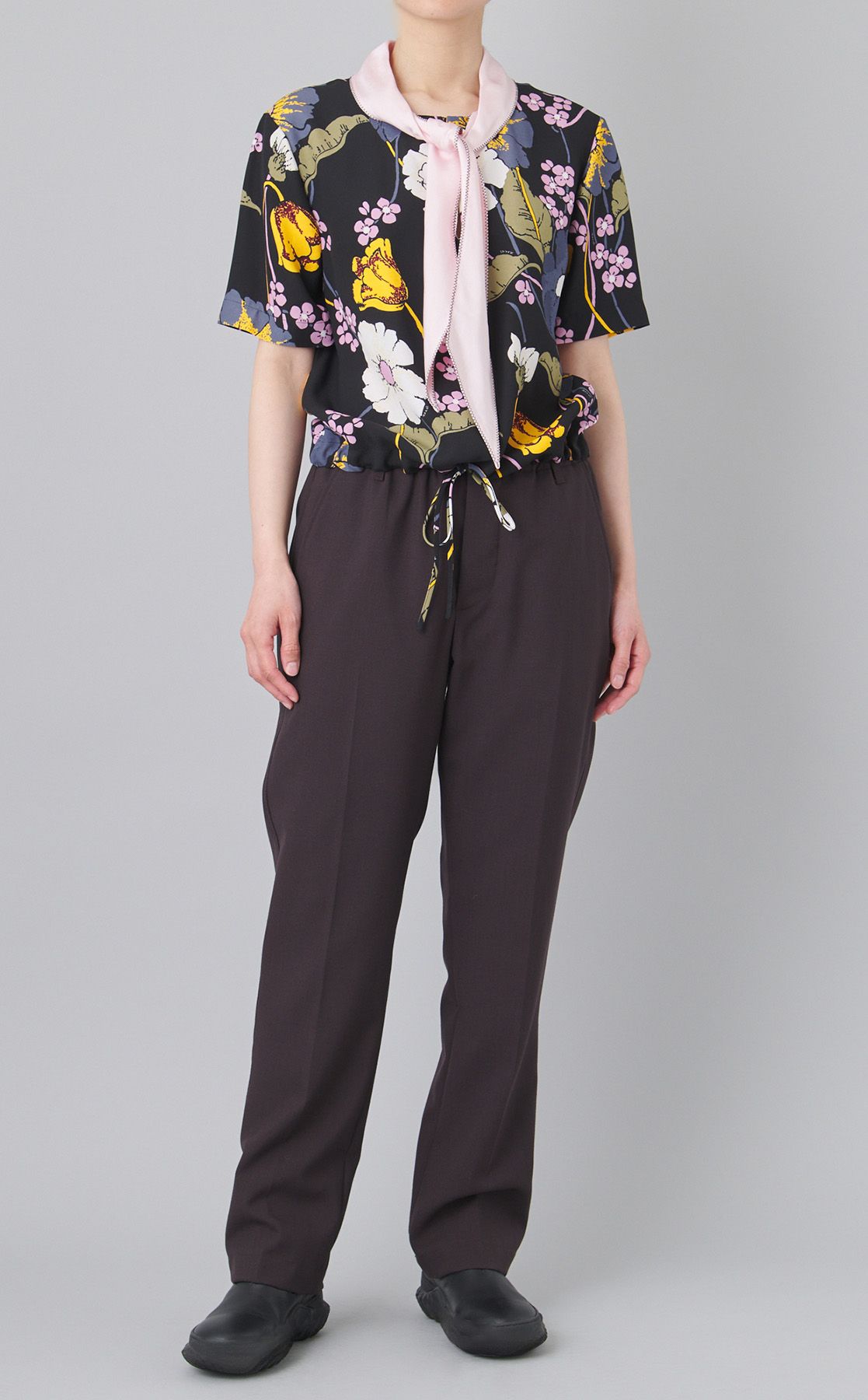 MARNI｜レトロフラワープリントボウタイブラウス