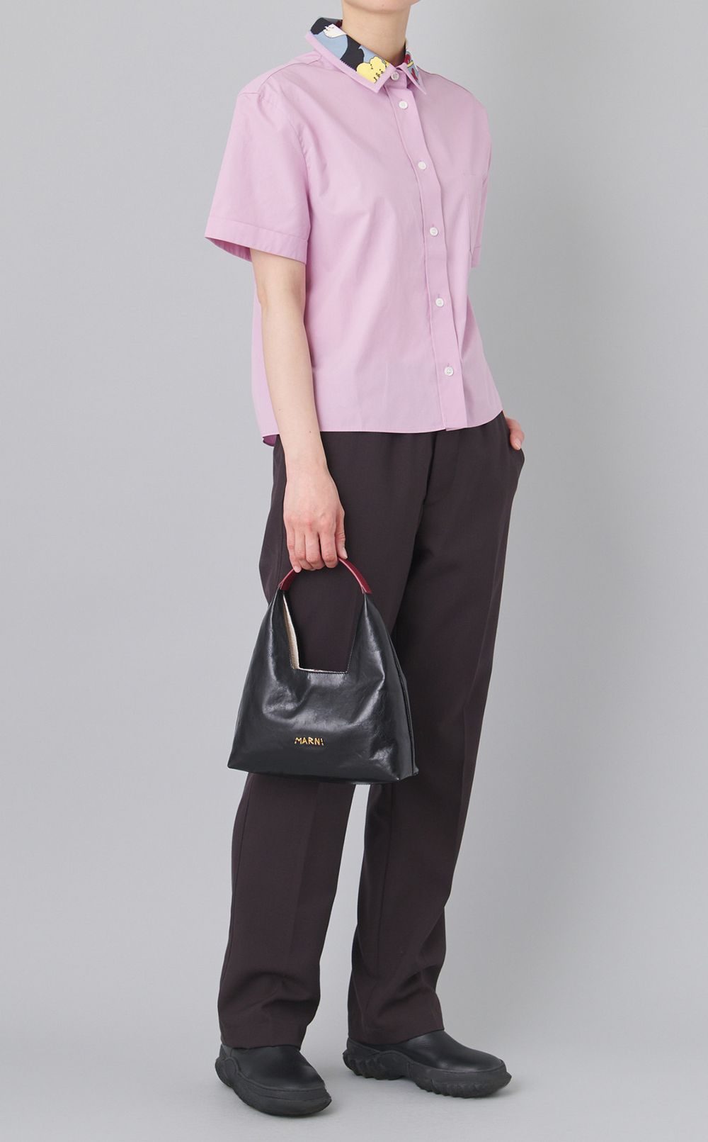 トップハンドルレザーミニバッグ