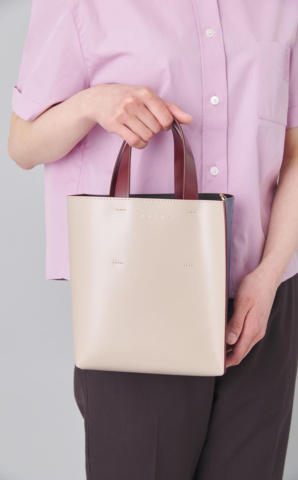 MUSEOレザーミニトートバッグ