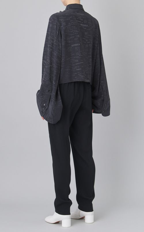 2wayスリーブロゴプリントシャツ