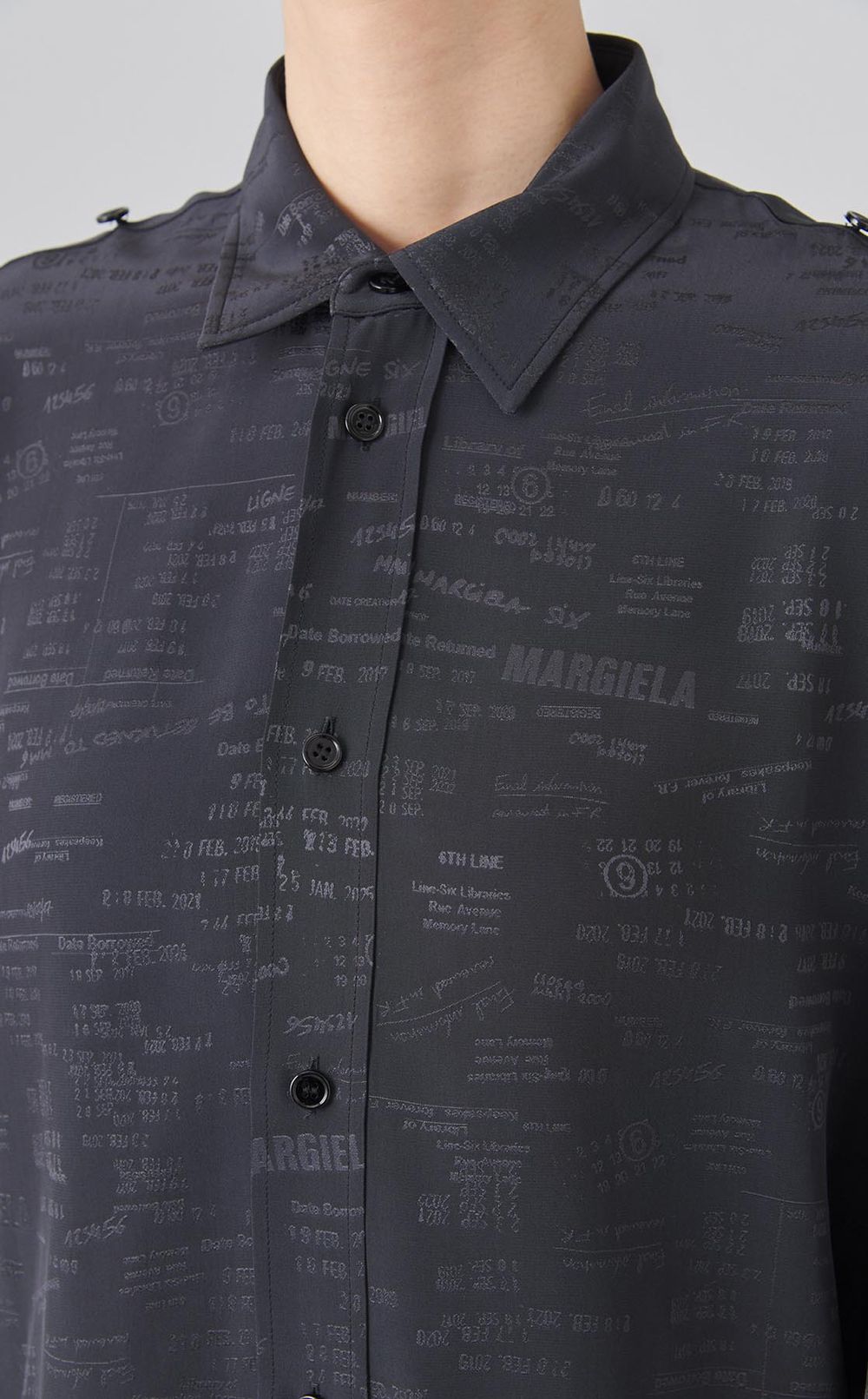 2wayスリーブロゴプリントシャツ