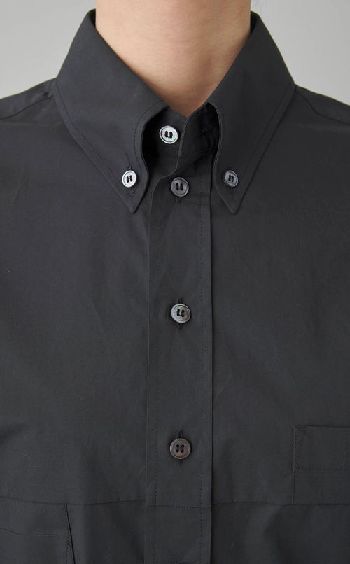 コットンポプリンアップサイドダウンシャツ