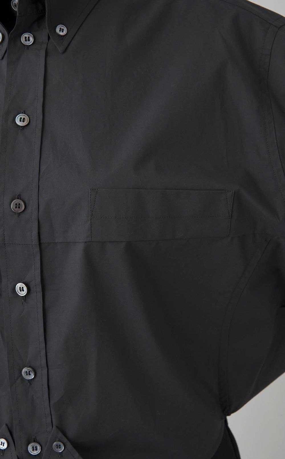 コットンポプリンアップサイドダウンシャツ