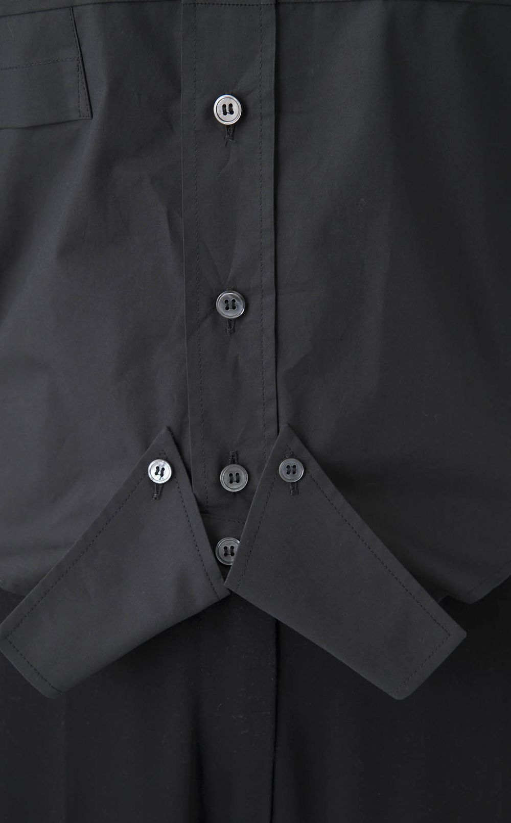 コットンポプリンアップサイドダウンシャツ