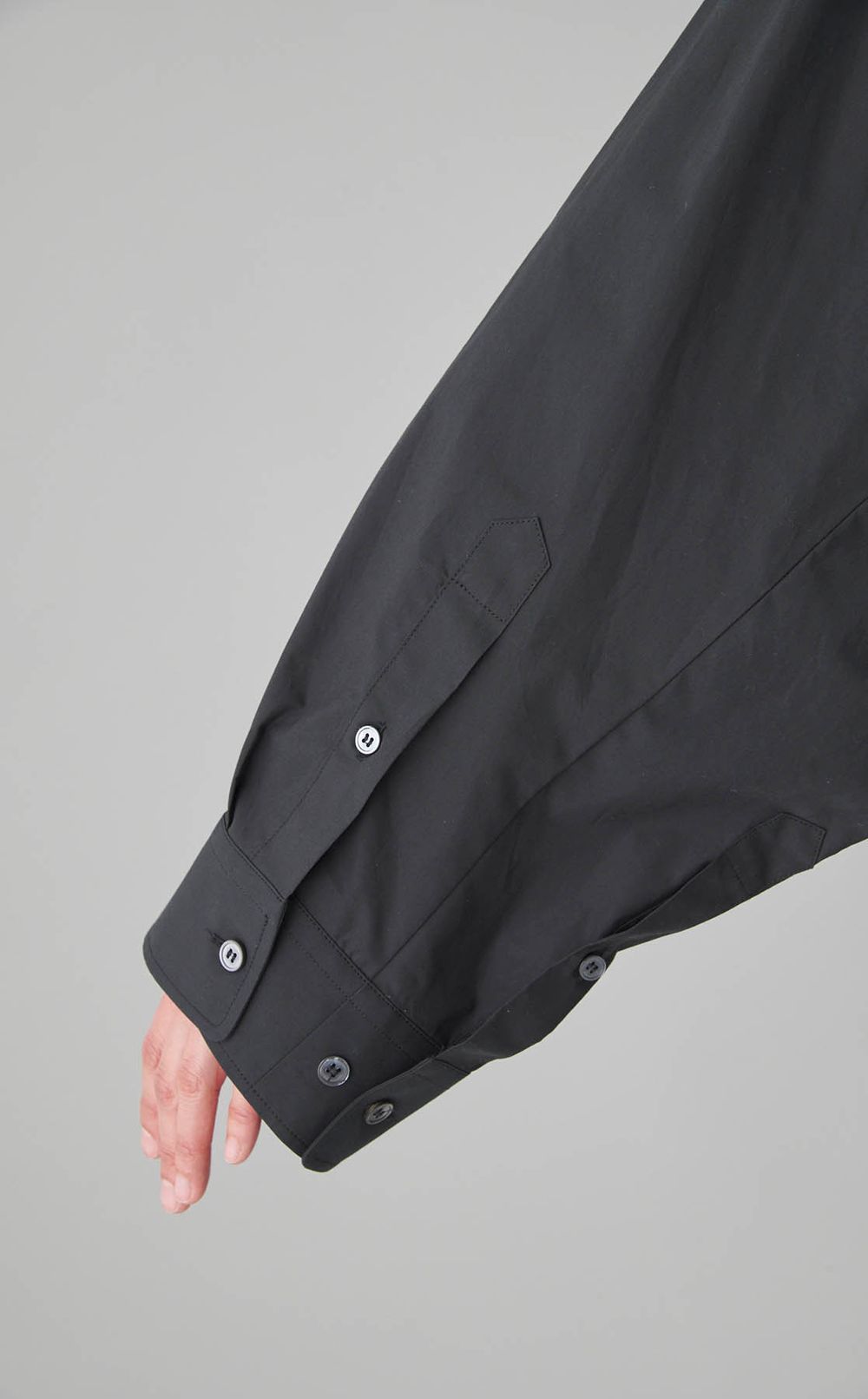 コットンポプリンアップサイドダウンシャツ