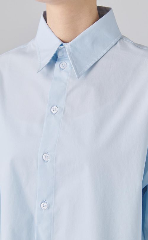 コットンポプリンバックテールシャツ