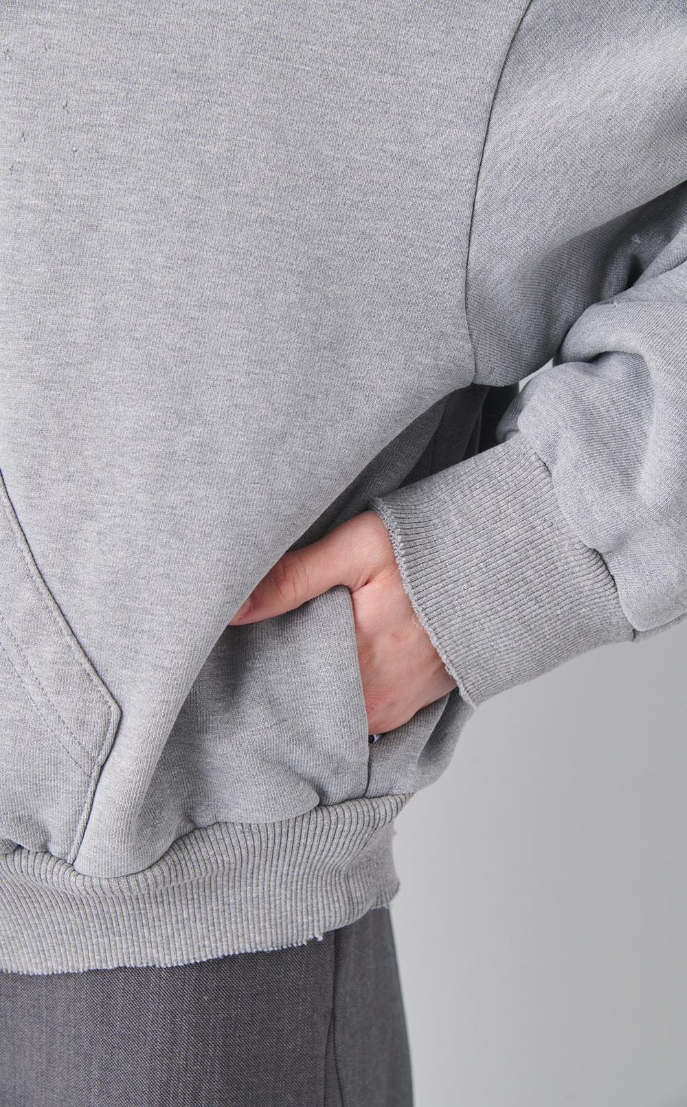 シームデザインジップスウェットトップス