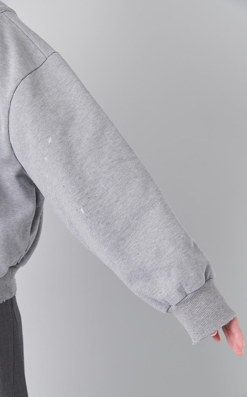 シームデザインジップスウェットトップス