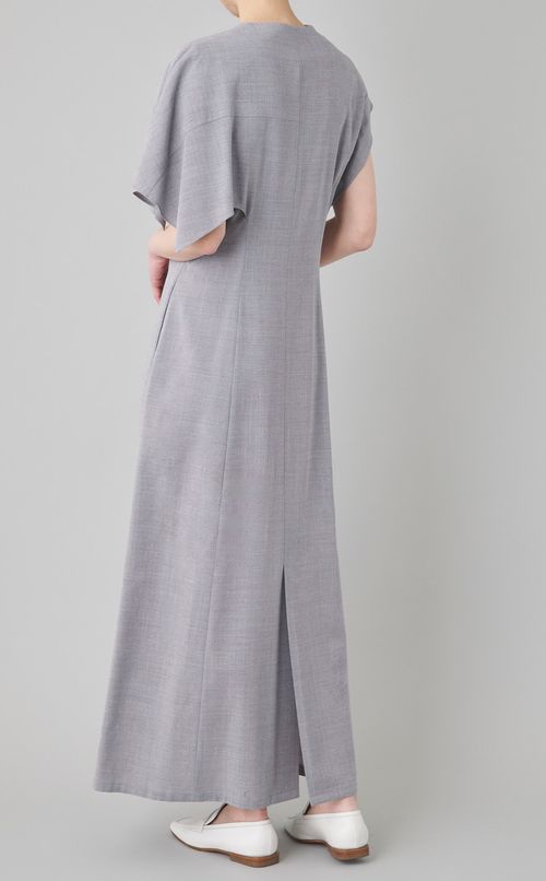 アシンメトリーボタンフロントワンピース