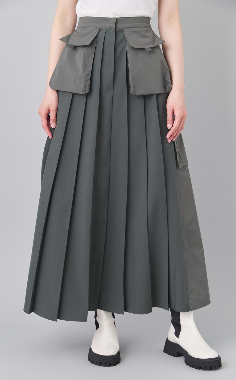 2wayマルチポケットプリーツスカート