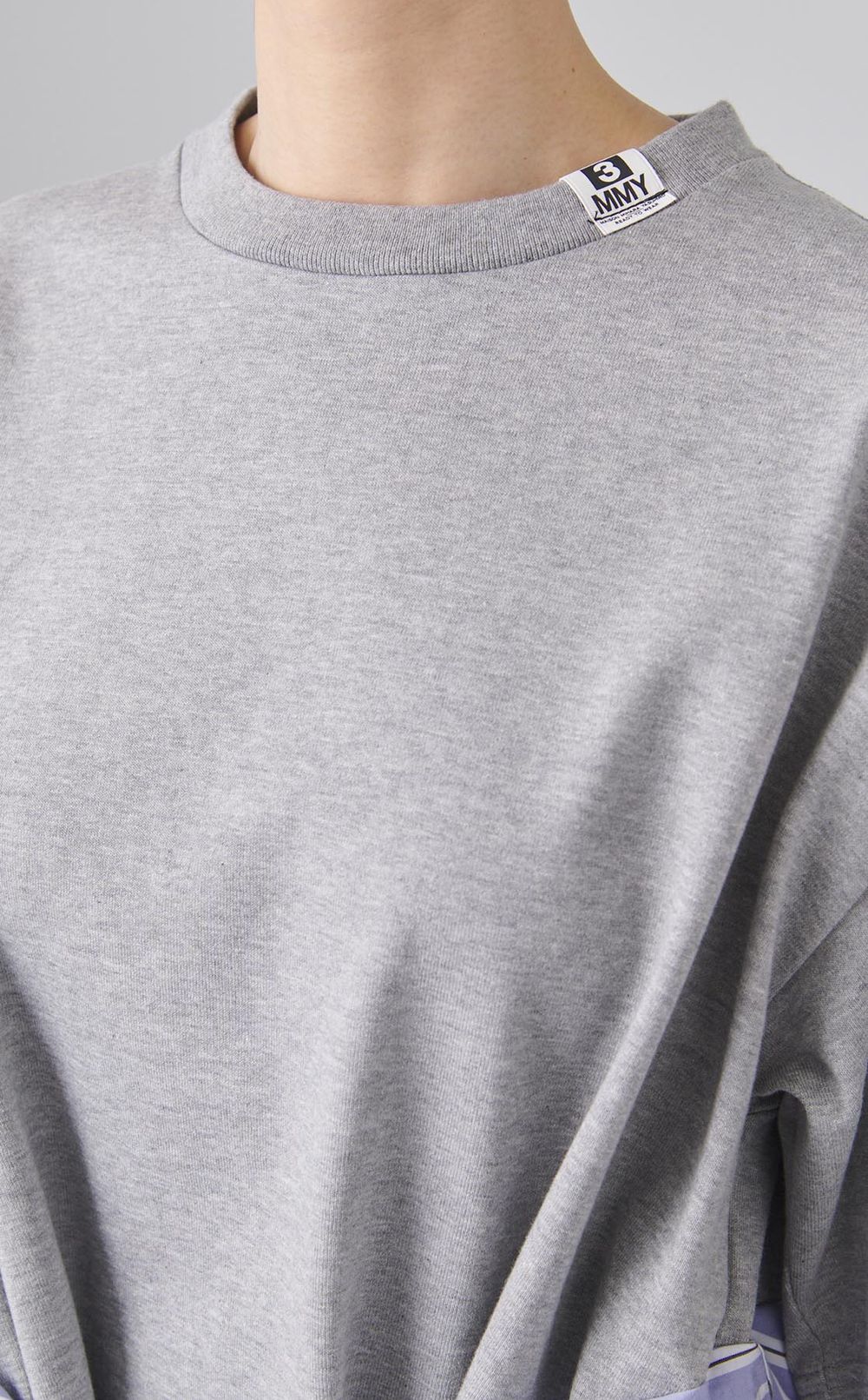 ストライプシャツコンビワンピース