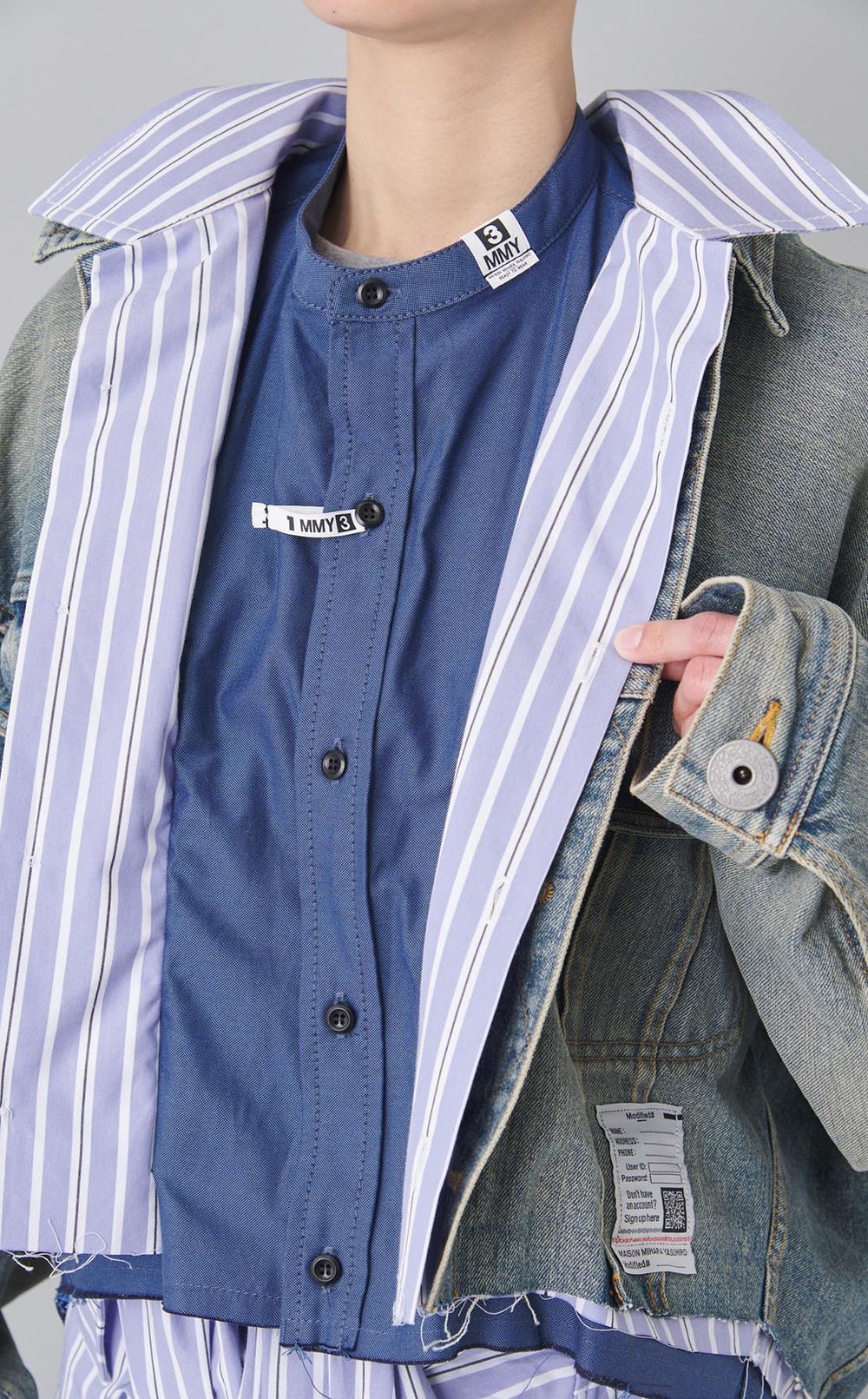 レイヤードデニムブルゾン