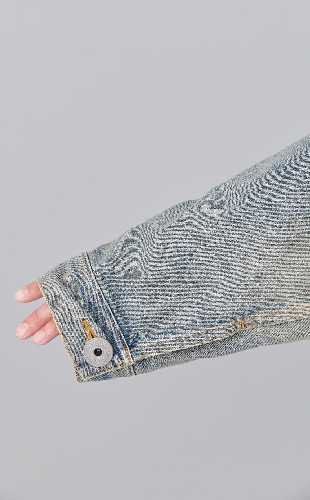 レイヤードデニムブルゾン