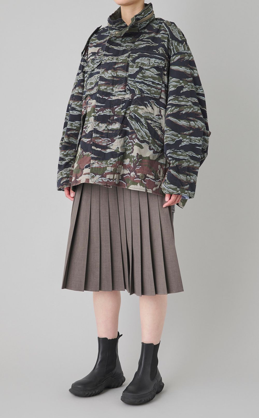 カーゴプリーツコンバインスカート